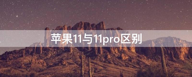 iPhone11与11pro区别