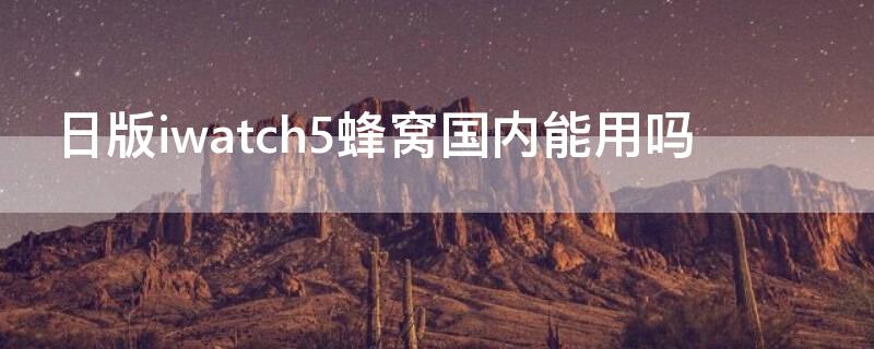 日版iwatch5蜂窝国内能用吗