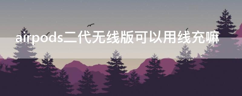 airpods二代无线版可以用线充嘛