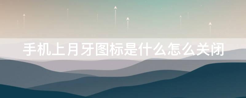 手机上月牙图标是什么怎么关闭