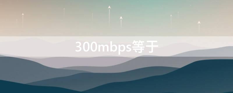 300mbps等于