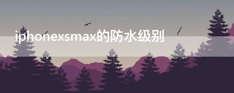 iPhonexsmax的防水级别