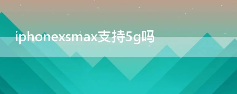 iPhonexsmax支持5g吗