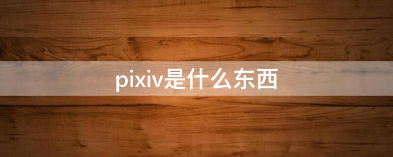pixiv是什么东西