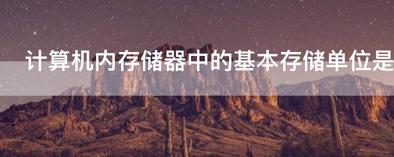 计算机内存储器中的基本存储单位是