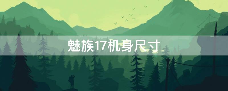 魅族17机身尺寸