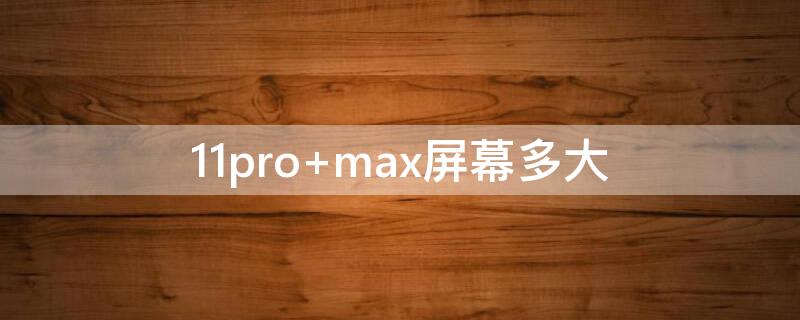 11pro max屏幕多大