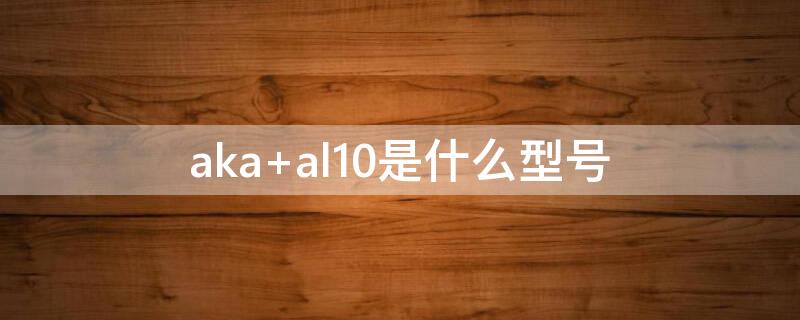 aka al10是什么型号