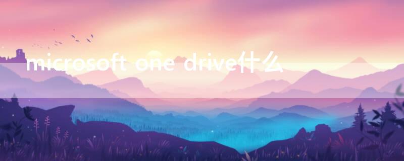 microsoft one drive什么