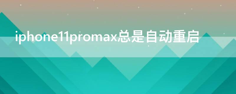 iPhone11promax总是自动重启