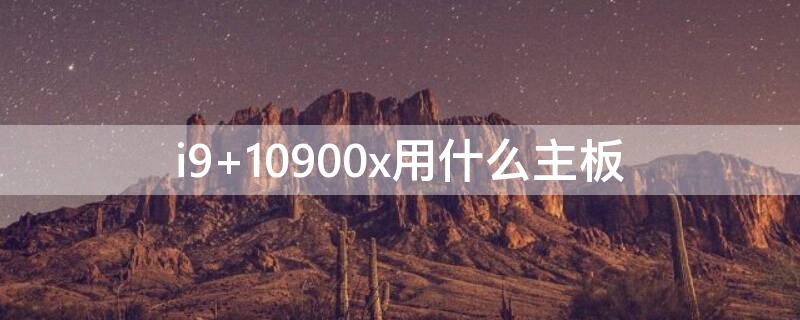 i9 10900x用什么主板