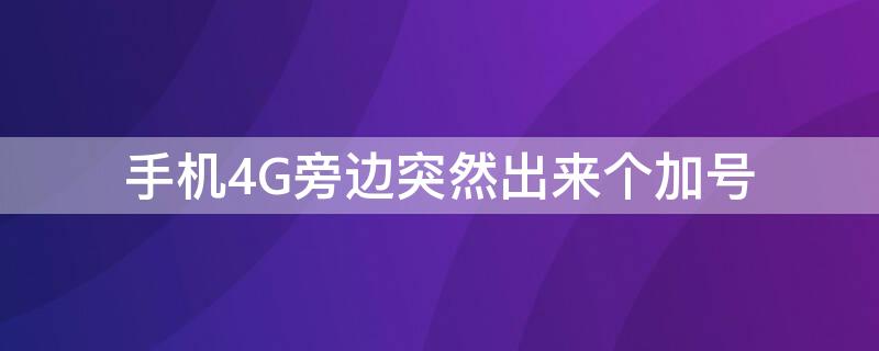 手机4G旁边突然出来个加号