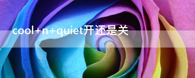 cool n quiet开还是关