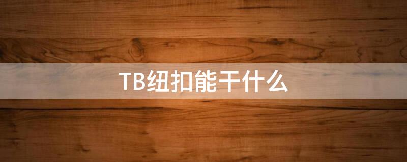 TB纽扣能干什么