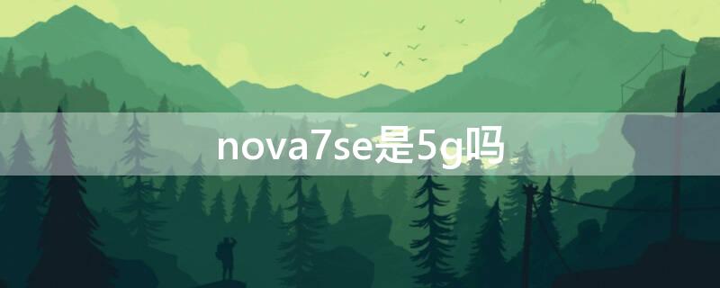 nova7se是5g吗