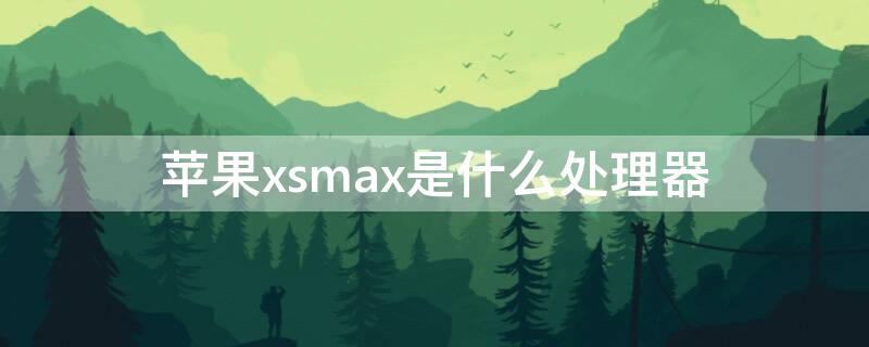 iPhonexsmax是什么处理器