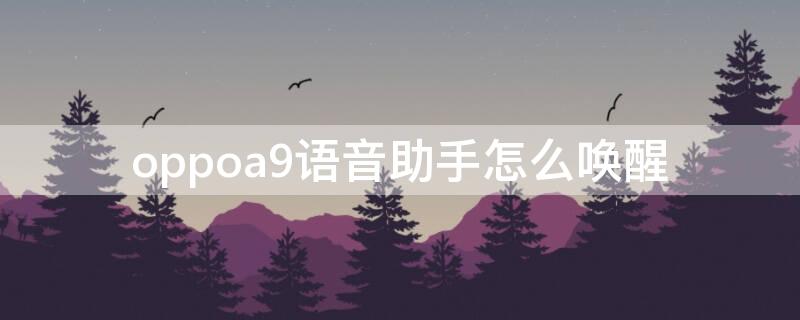 oppoa9语音助手怎么唤醒