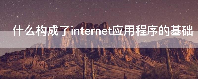 什么构成了internet应用程序的基础