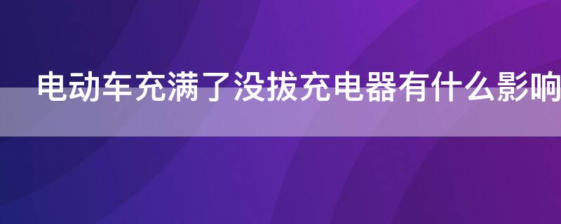 电动车充满了没拔充电器有什么影响