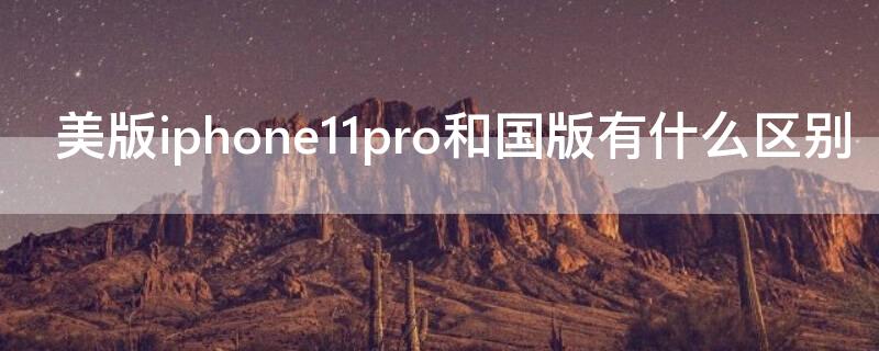 美版iPhone11pro和国版有什么区别