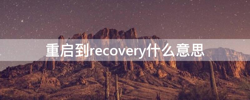 重启到recovery什么意思（重启到recovery什么意思中文翻译）