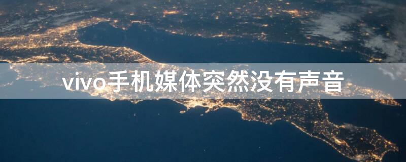 vivo手机媒体突然没有声音（vivo手机媒体突然没有声音了怎么办）