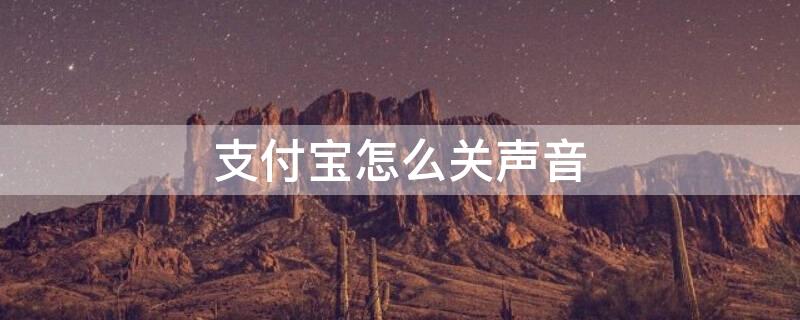 支付宝怎么关声音 支付宝怎么关声音播放