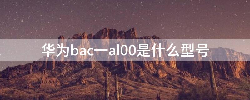 华为bac一al00是什么型号（华为bac-al00是什么型号现价多少钱）