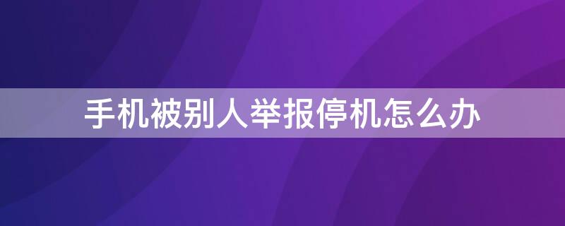 手机被别人举报停机怎么办 手机号码被别人举报停机怎么办