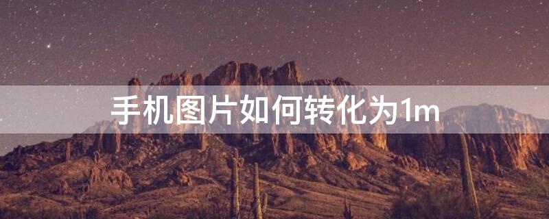 手机图片如何转化为1m 手机图片如何转化为1m以上