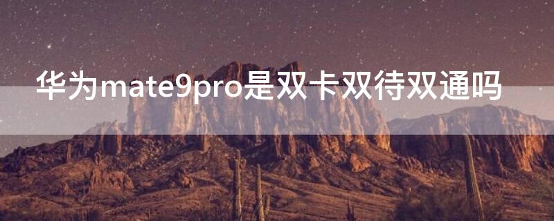 华为mate9pro是双卡双待双通吗 华为mate9pro是双卡双待双4G吗