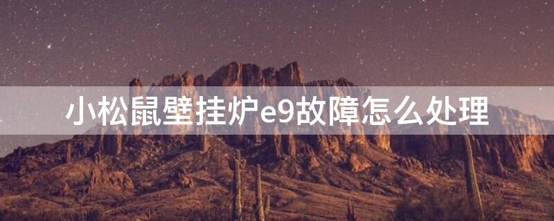 小松鼠壁挂炉e9故障怎么处理 小松鼠壁挂炉e9故障怎么处理视频