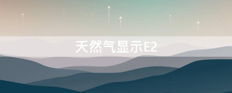 天然气显示E2（天然气显示e2是什么故障）