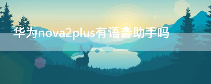 华为nova2plus有语音助手吗（华为nova2plus怎么开启语音助手）