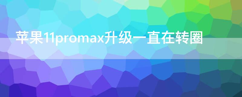 iPhone11promax升级一直在转圈（iphone11pro更新系统一直转圈）