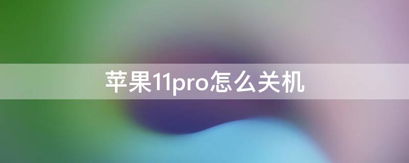 iPhone11pro怎么关机（iphone11pro怎么关机一个卡）