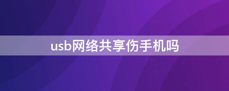 usb网络共享伤手机吗（usb网络共享对手机有伤害吗）