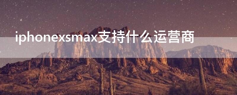 iPhonexsmax支持什么运营商（苹果xsmax哪个运营商信号好）