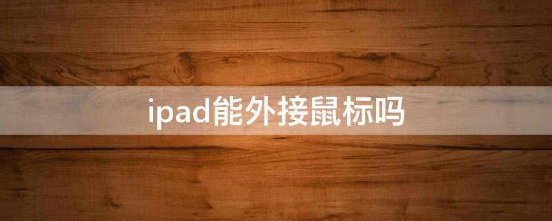 ipad能外接鼠标吗 iPad 外接鼠标