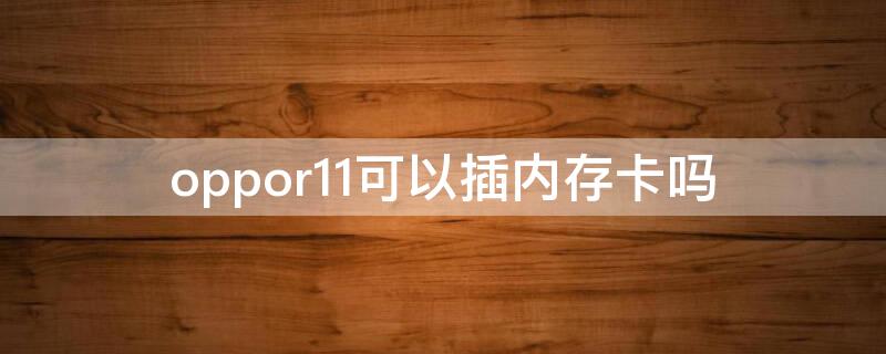 oppor11可以插内存卡吗（OPPOr11s可以插内存卡吗）