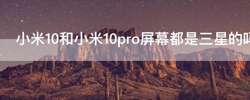 小米10和小米10pro屏幕都是三星的吗 小米10三星屏幕和小米10pro屏幕一样吗