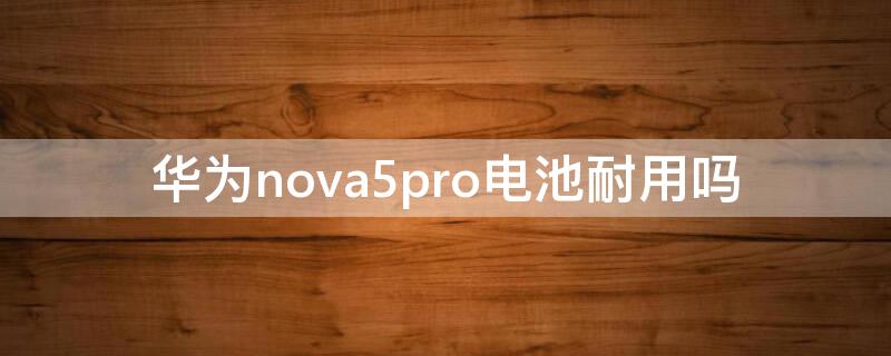 华为nova5pro电池耐用吗（nova5和nova5pro电池通用吗）