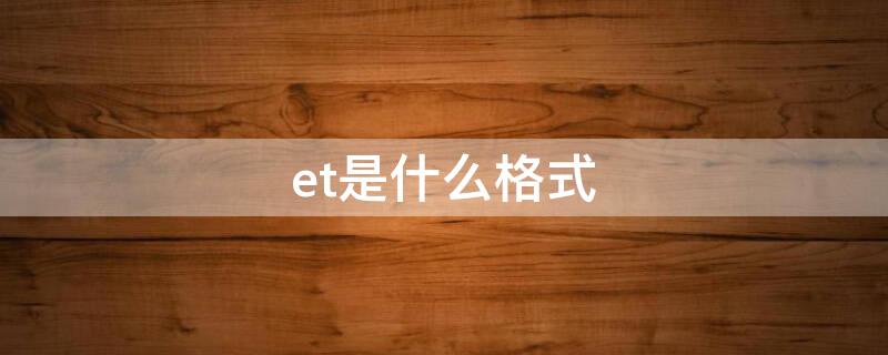 et是什么格式（表格et是什么格式）