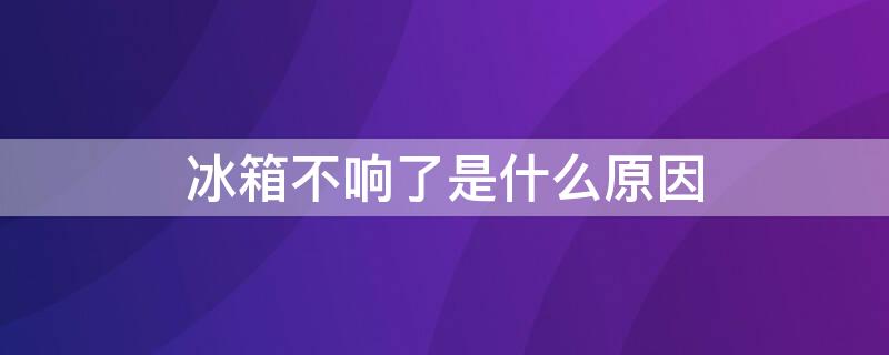 冰箱不响了是什么原因（冰箱有时候响有时候不响是什么原因）