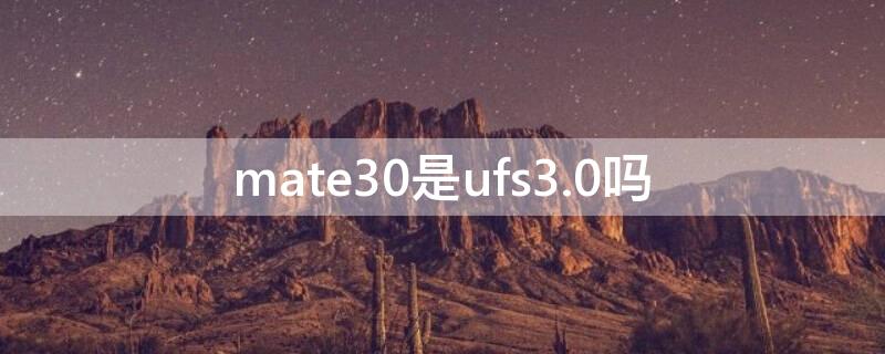 mate30是ufs3.0吗 mate30的闪存是ufs3.0还是2.1
