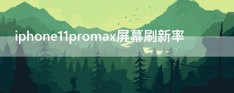 iPhone11promax屏幕刷新率 iphone 11 promax的屏幕刷新率是多少