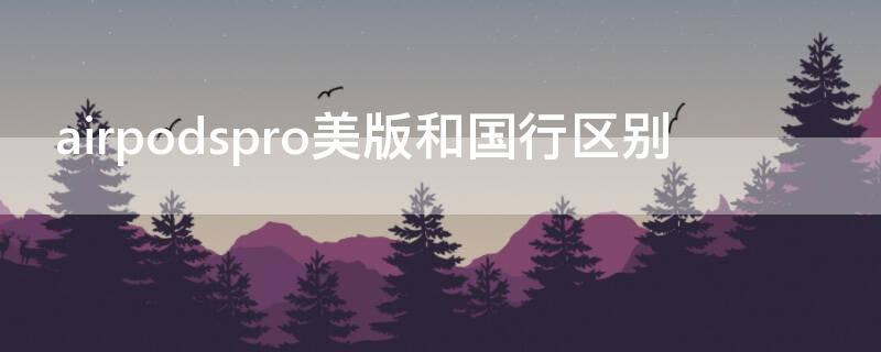 airpodspro美版和国行区别（苹果airpodspro美版和国行有什么区别）