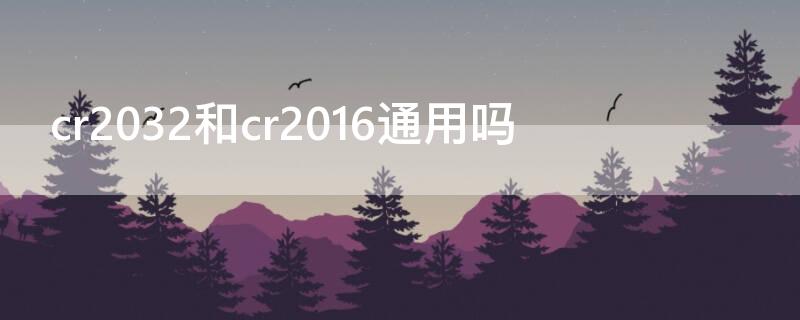 cr2032和cr2016通用吗（cr2016cr2032区别）