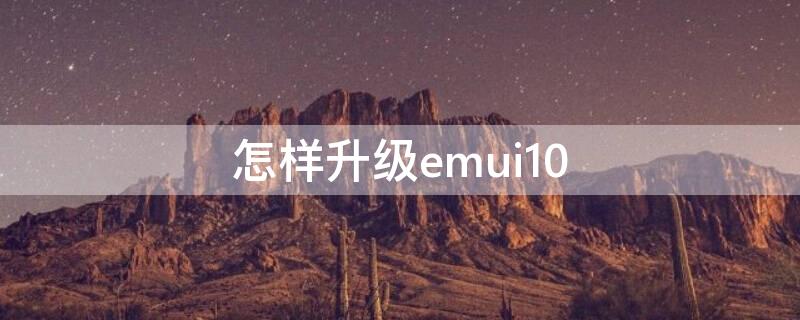 怎样升级emui10 怎样升级emui11