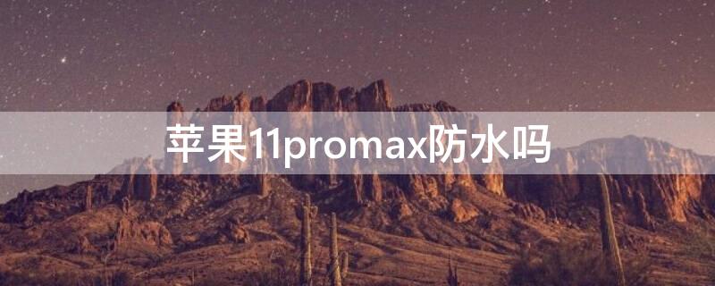 iPhone11promax防水吗 iphone11pro max可以防水吗